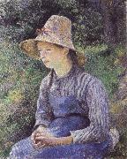 Camille Pissarro Bathing girl who sat up haret oil painting artist